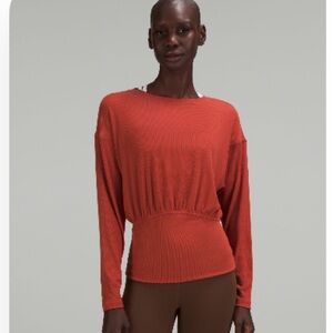 Lululemon Ribbed Modal-Silk Blend Long Sleeve Shirt